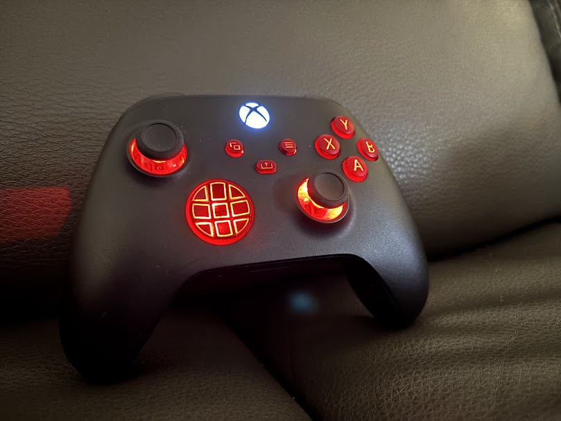 Custom Xbox Controller with Red LEDs